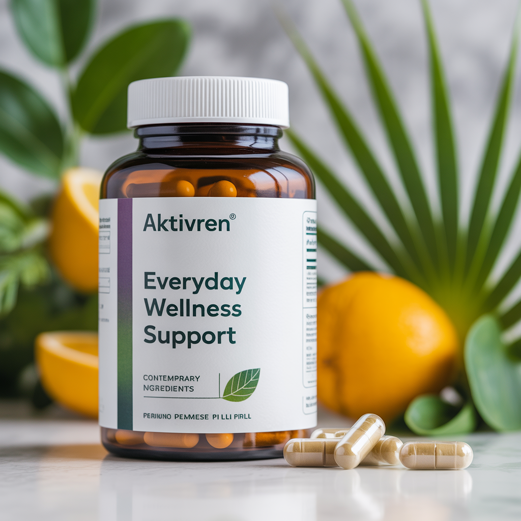 Aktivren wellness formula bottle with natural ingredients